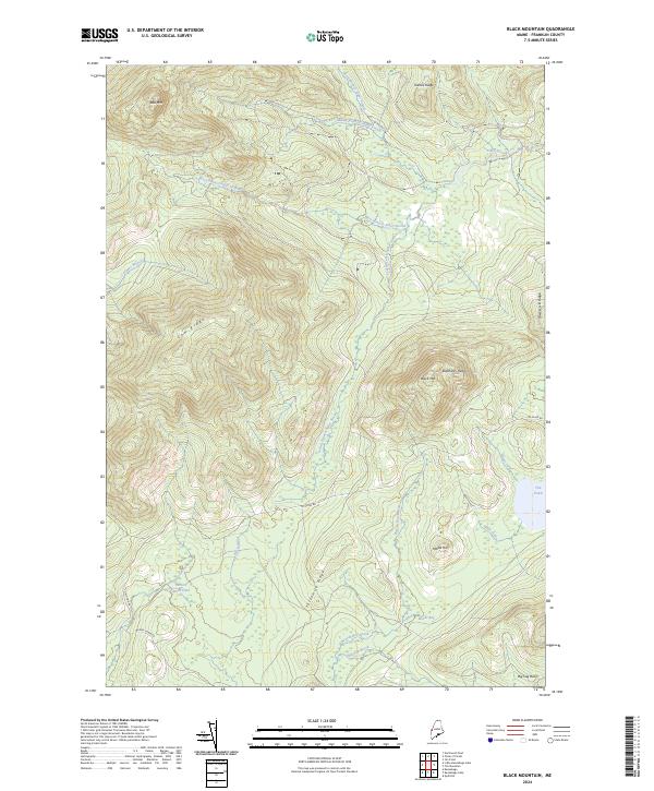 US Topo 7.5-minute map for Black Mountain ME