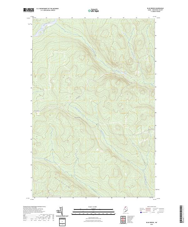 US Topo 7.5-minute map for Blue Brook ME