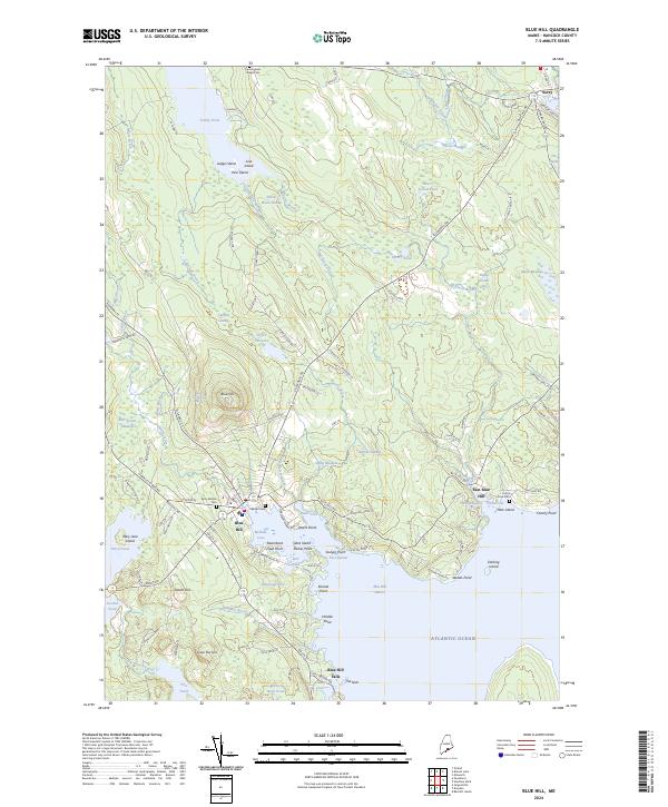 US Topo 7.5-minute map for Blue Hill ME