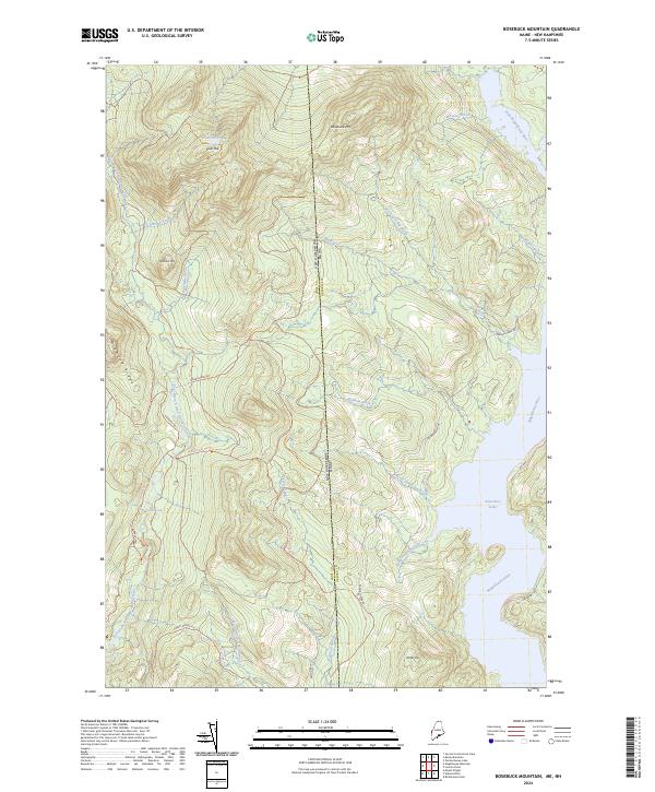 US Topo 7.5-minute map for Bosebuck Mountain MENH