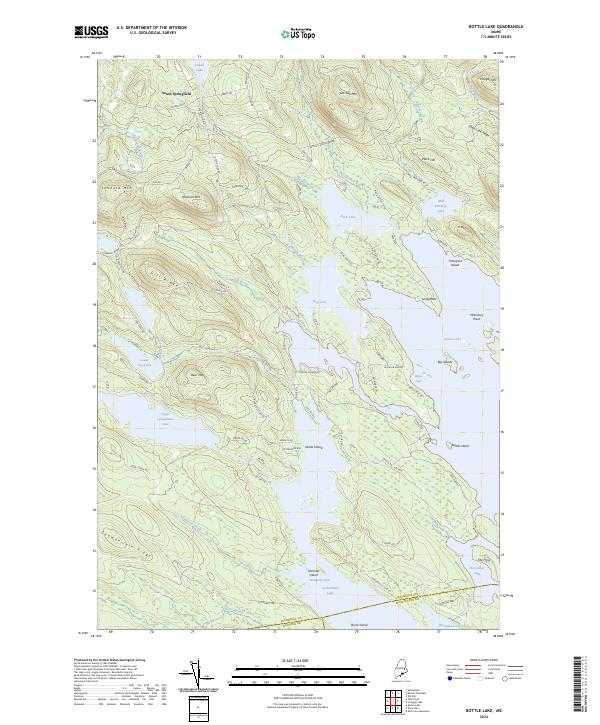 US Topo 7.5-minute map for Bottle Lake ME