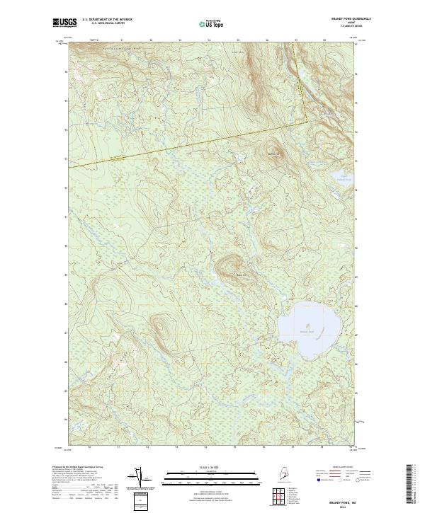 US Topo 7.5-minute map for Brandy Pond ME