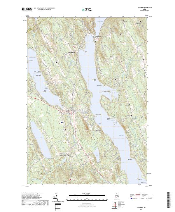 US Topo 7.5-minute map for Bridgton ME