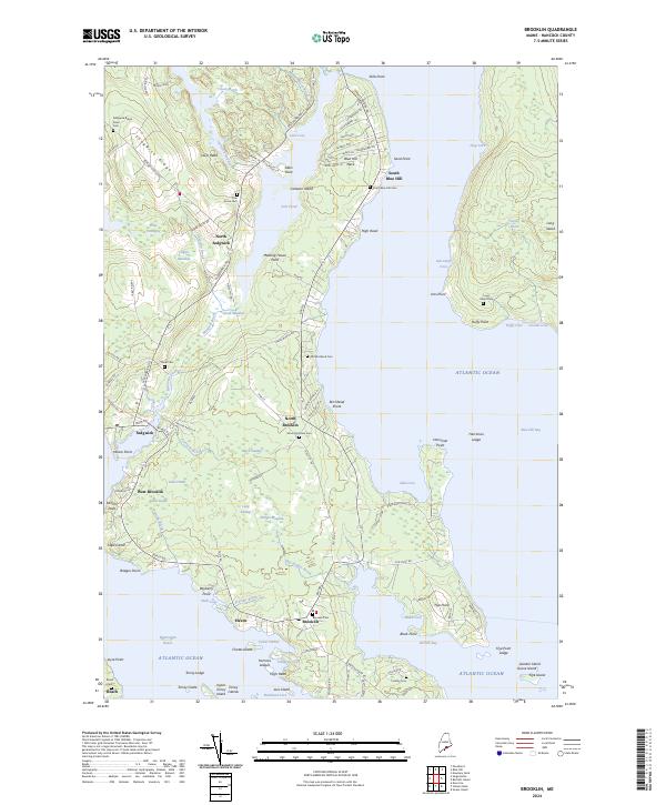 US Topo 7.5-minute map for Brooklin ME