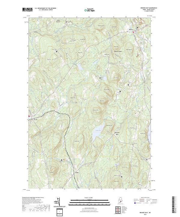 US Topo 7.5-minute map for Brooks East ME