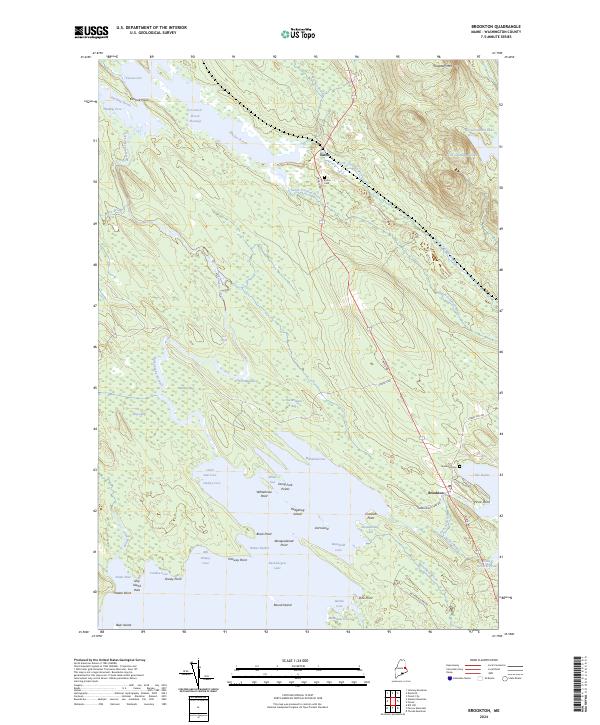 US Topo 7.5-minute map for Brookton ME