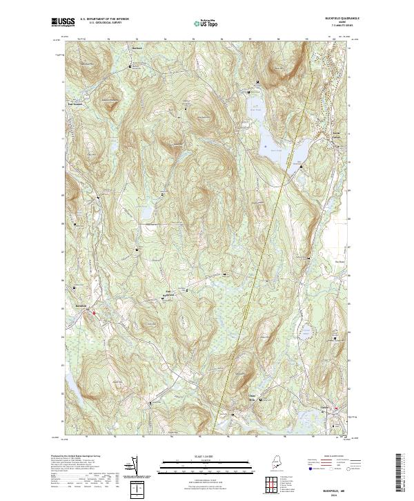 US Topo 7.5-minute map for Buckfield ME