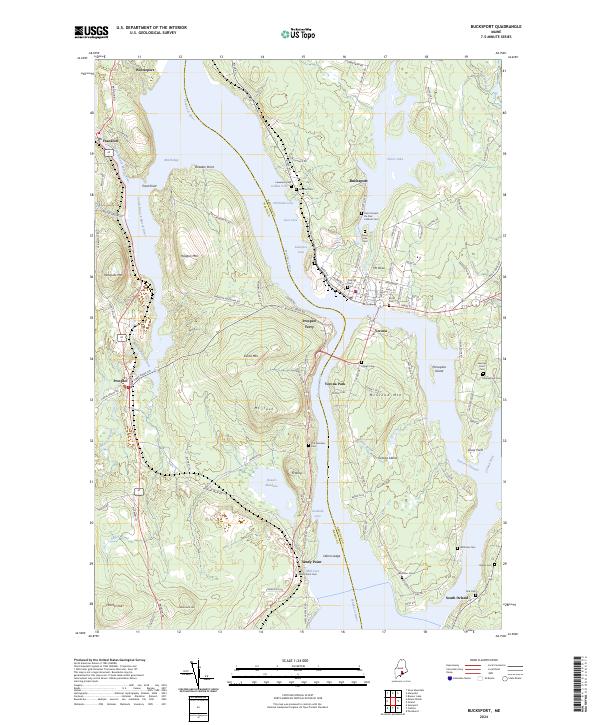 US Topo 7.5-minute map for Bucksport ME