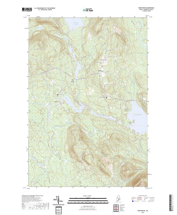 US Topo 7.5-minute map for Burlington ME