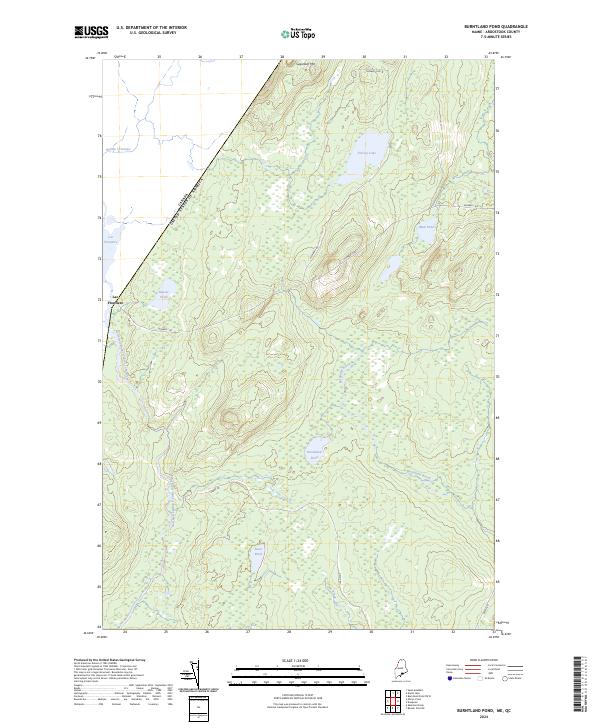 US Topo 7.5-minute map for Burntland Pond MEQC