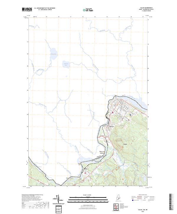 US Topo 7.5-minute map for Calais MENB