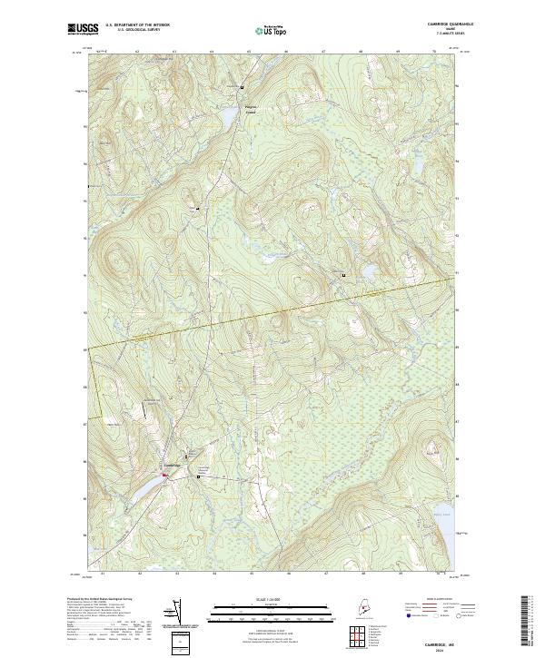 US Topo 7.5-minute map for Cambridge ME