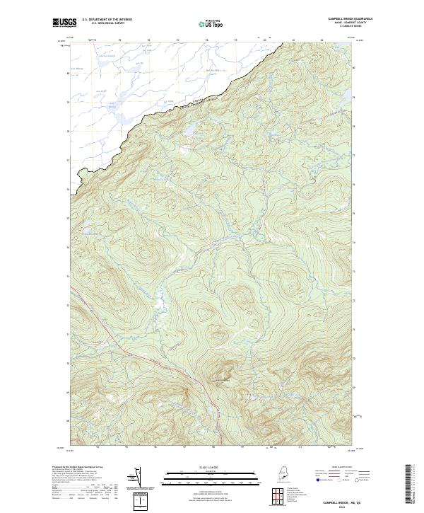 US Topo 7.5-minute map for Campbell Brook MEQC