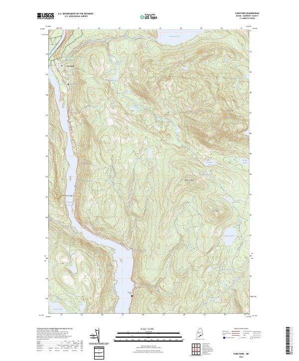 US Topo 7.5-minute map for Caratunk ME