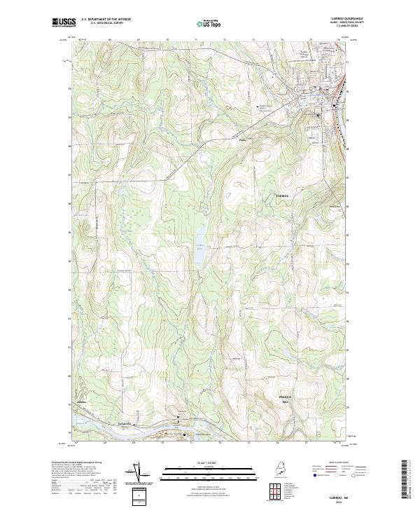 US Topo 7.5-minute map for Caribou ME