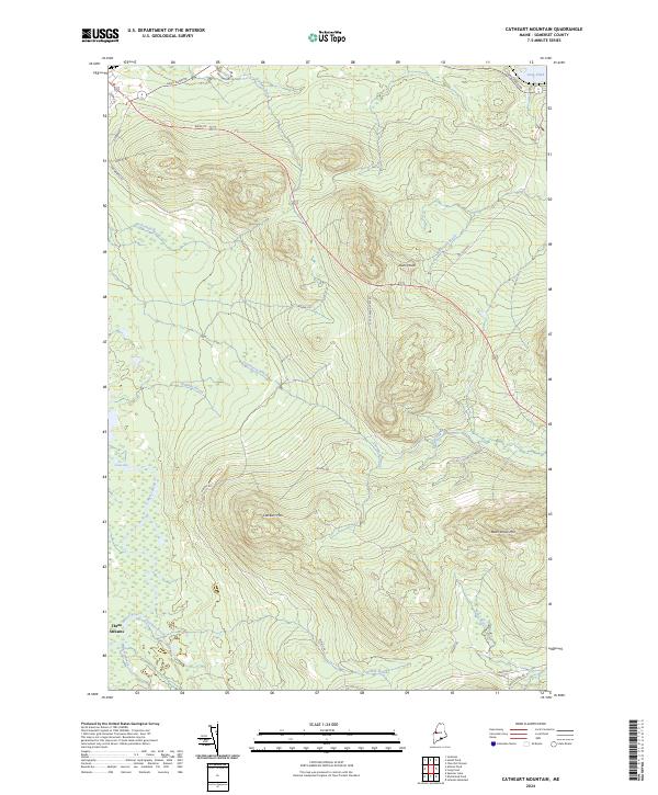 US Topo 7.5-minute map for Catheart Mountain ME