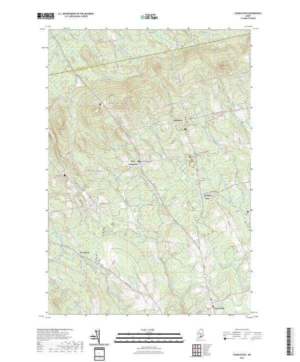 US Topo 7.5-minute map for Charleston ME