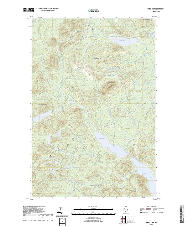 US Topo 7.5-minute map for Chase Lake ME