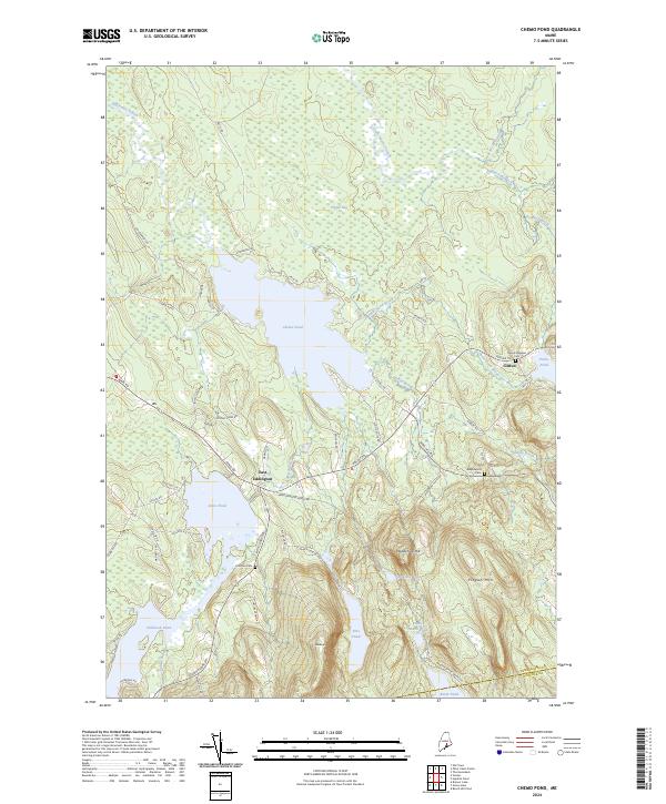 US Topo 7.5-minute map for Chemo Pond ME