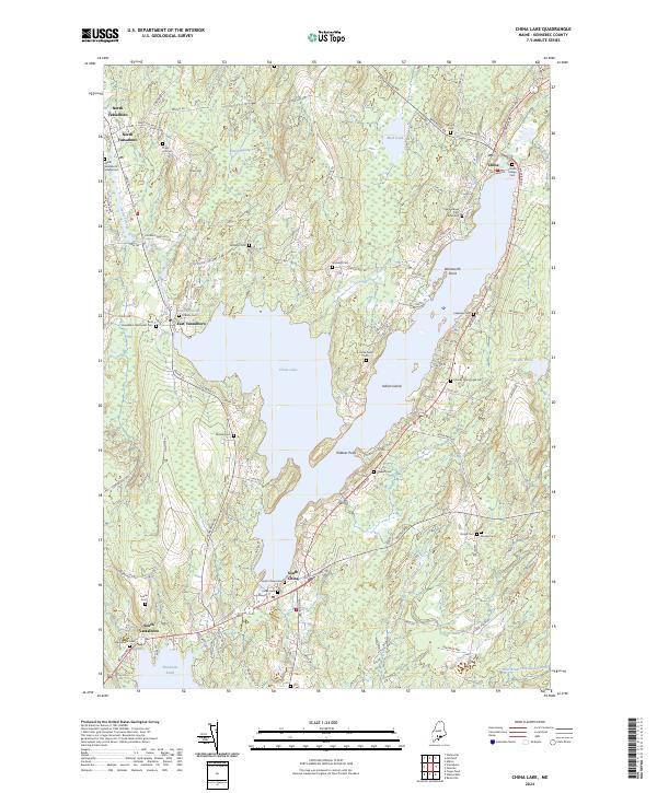 US Topo 7.5-minute map for China Lake ME