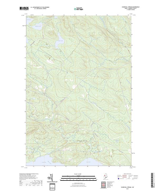 US Topo 7.5-minute map for Churchill Stream ME