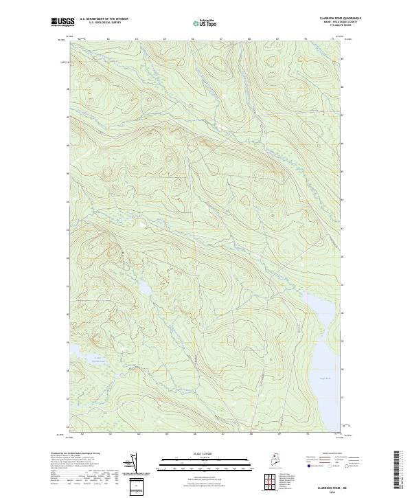 US Topo 7.5-minute map for Clarkson Pond ME