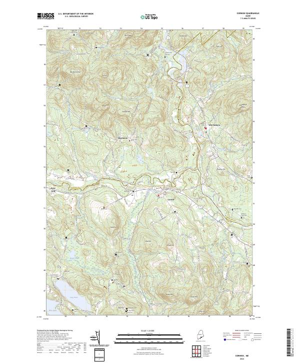 US Topo 7.5-minute map for Cornish ME