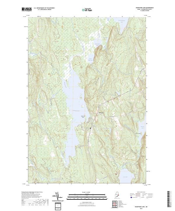 US Topo 7.5-minute map for Crawford Lake ME