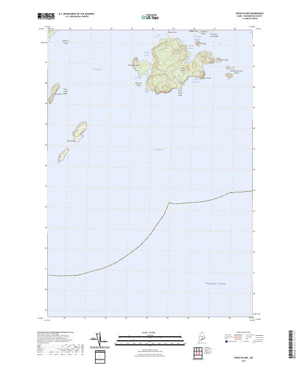 US Topo 7.5-minute map for Cross Island ME