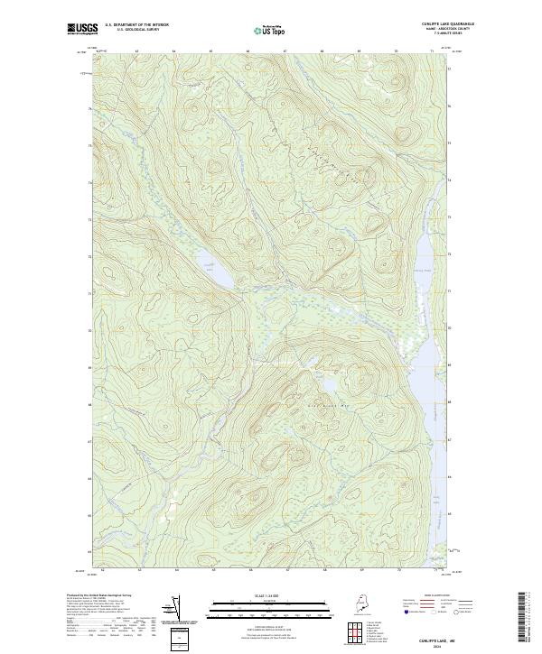 US Topo 7.5-minute map for Cunliffe Lake ME