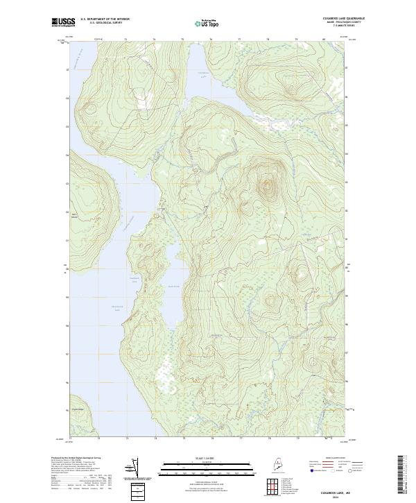 US Topo 7.5-minute map for Cuxabexis Lake ME