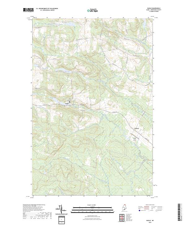 US Topo 7.5-minute map for Daigle ME