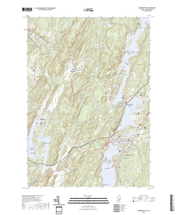 US Topo 7.5-minute map for Damariscotta ME