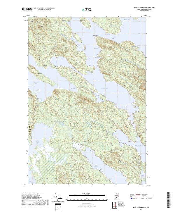 US Topo 7.5-minute map for Dark Cove Mountain ME