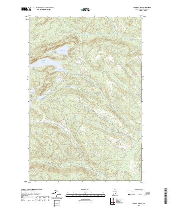 US Topo 7.5-minute map for Deboullie Pond ME