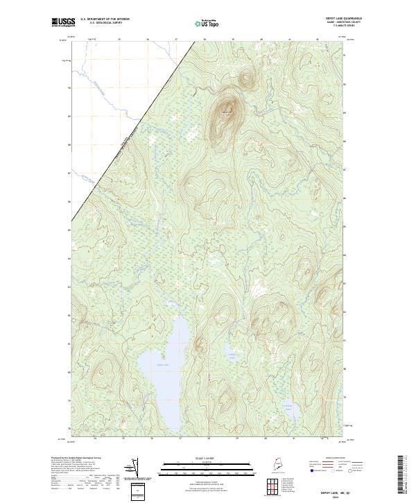 US Topo 7.5-minute map for Depot Lake MEQC