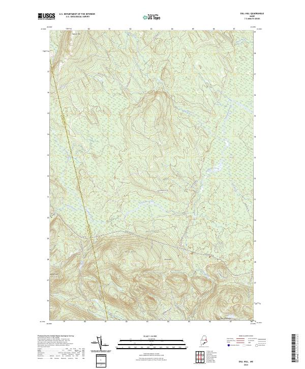 US Topo 7.5-minute map for Dill Hill ME