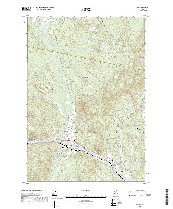 US Topo 7.5-minute map for Dixfield ME