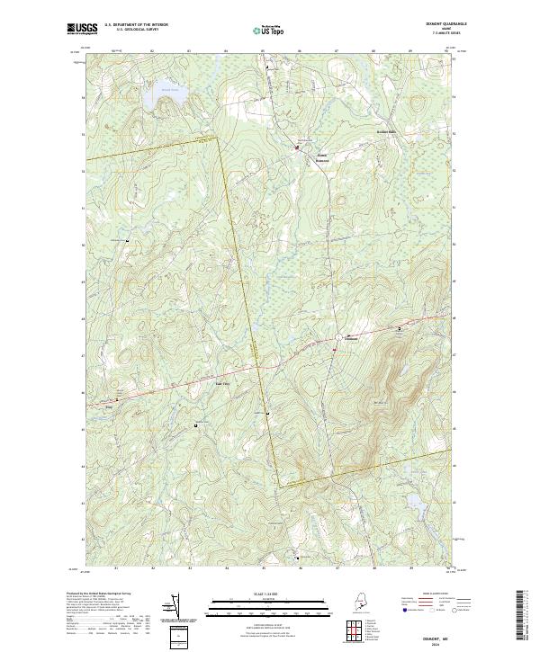 US Topo 7.5-minute map for Dixmont ME