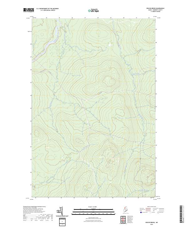 US Topo 7.5-minute map for Doucie Brook ME