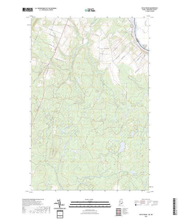 US Topo 7.5-minute map for Doyle Ridge MENB