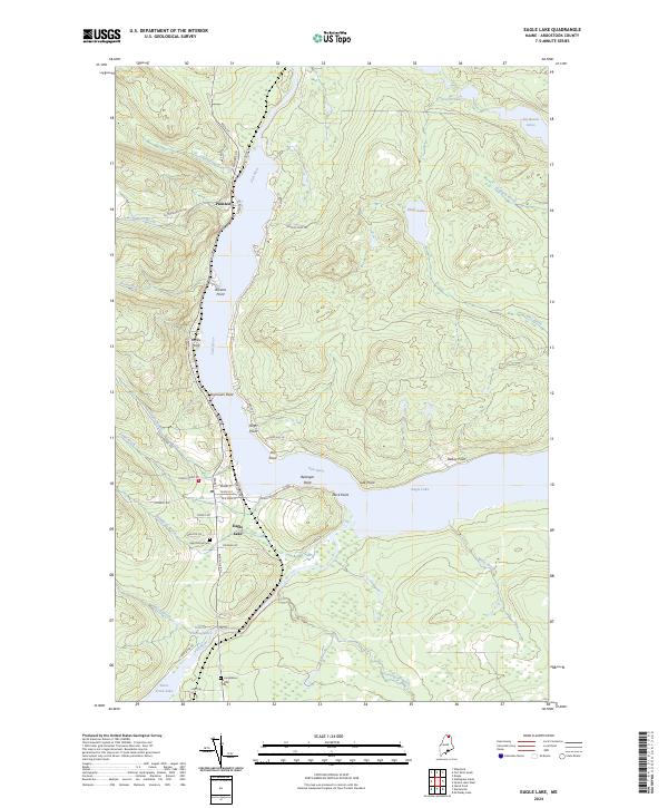 US Topo 7.5-minute map for Eagle Lake ME