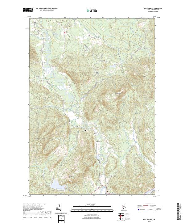 US Topo 7.5-minute map for East Andover ME