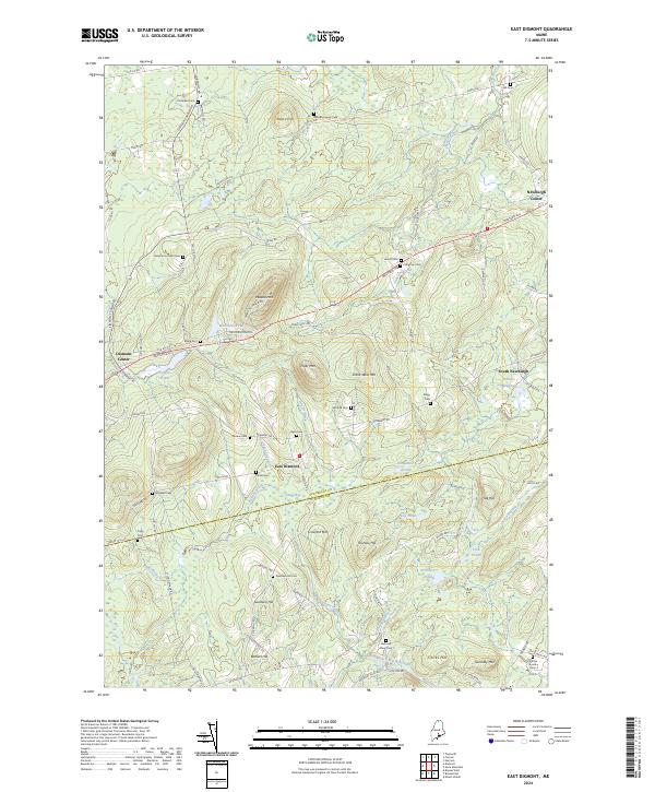 US Topo 7.5-minute map for East Dixmont ME