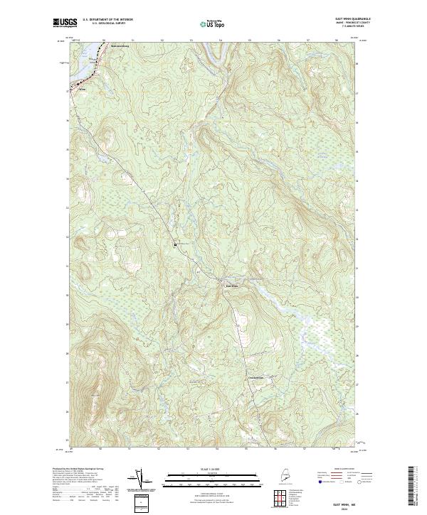 US Topo 7.5-minute map for East Winn ME