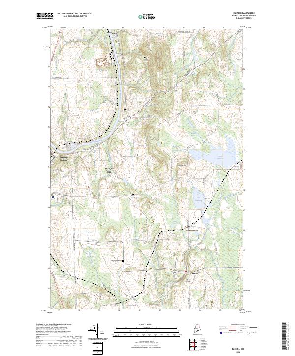 US Topo 7.5-minute map for Easton ME