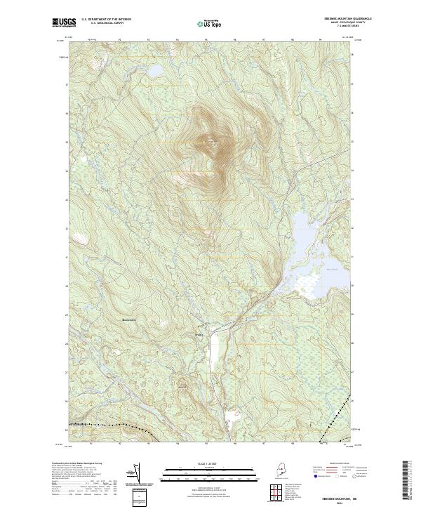 US Topo 7.5-minute map for Ebeemee Mountain ME