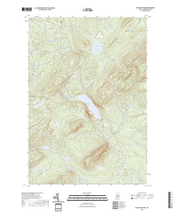 US Topo 7.5-minute map for Enchanted Pond ME