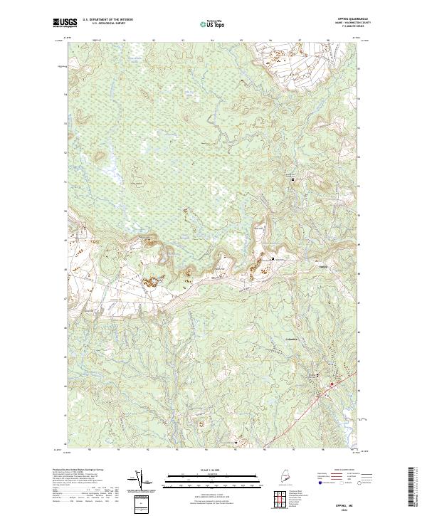 US Topo 7.5-minute map for Epping ME