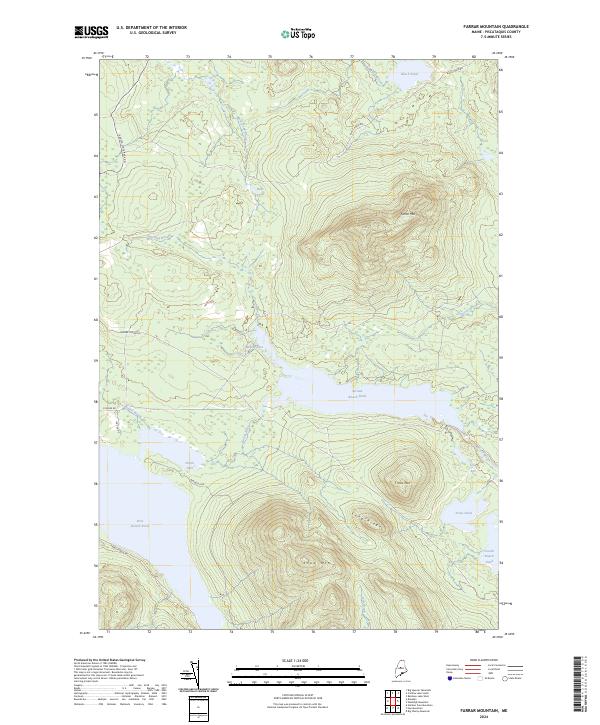 US Topo 7.5-minute map for Farrar Mountain ME